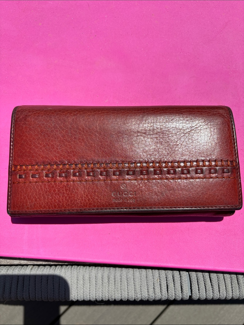 Vintage Gucci Red Leather Women's Wallet